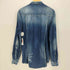 PREMIUM MOOD DENIM SUPERIOR イタリア製ダメージ加工 デニム ウエスタン L/S シャツ メンズ import:L