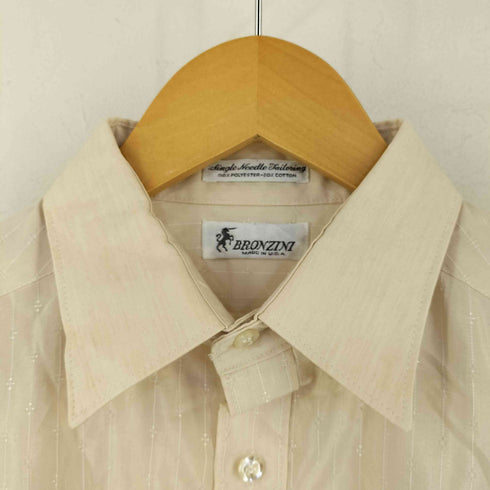 BRONZINI 70s ユニオンチケット 総柄 シアーシャツ メンズ 15