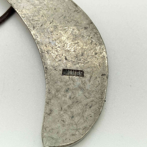 SILVER刻印 月 チェーンネックレス メンズ