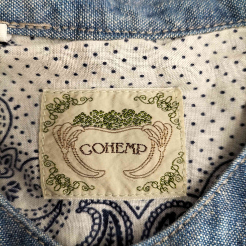 ゴーヘンプ GOHEMP ヘンリーネック デニムワンピース レディース JPN:XS