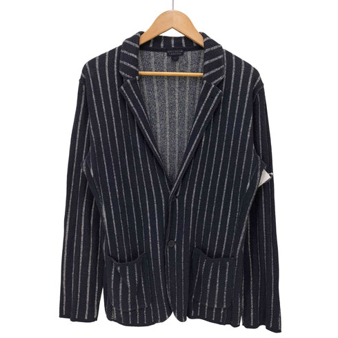 ラルディー二 LARDINI KNITWEAR コットンパイル 2B シングル ニット ジャケット メンズ import:L