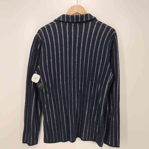 ラルディー二 LARDINI KNITWEAR コットンパイル 2B シングル ニット ジャケット メンズ import:L