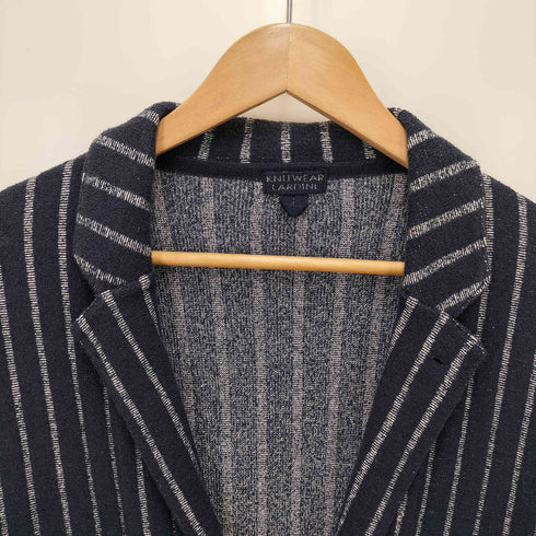 ラルディー二 LARDINI KNITWEAR コットンパイル 2B シングル ニット ジャケット メンズ import:L