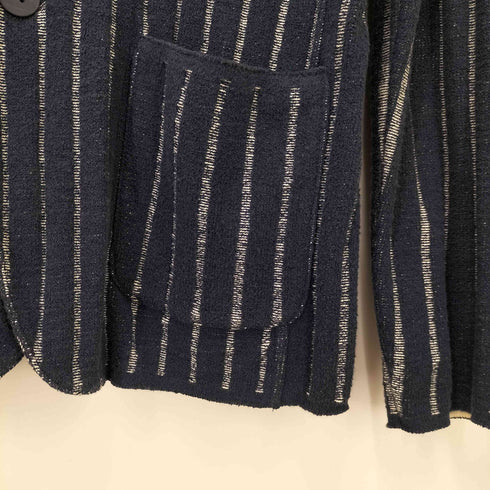 ラルディー二 LARDINI KNITWEAR コットンパイル 2B シングル ニット ジャケット メンズ import:L