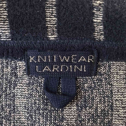 ラルディー二 LARDINI KNITWEAR コットンパイル 2B シングル ニット ジャケット メンズ import:L