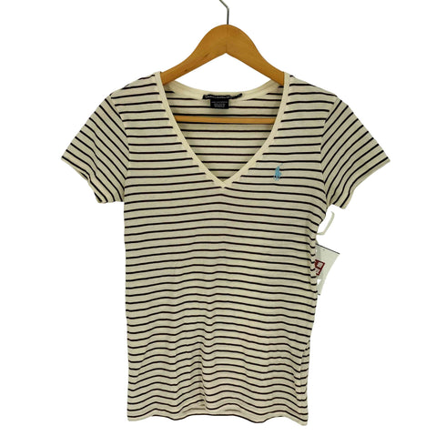 ポロスポーツ POLO SPORT RLX ポニー刺繍 ボーダー柄 Vネック S/S Tシャツ レディース JPN:S
