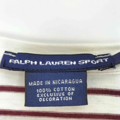 ポロスポーツ POLO SPORT RLX ポニー刺繍 ボーダー柄 Vネック S/S Tシャツ レディース JPN:S