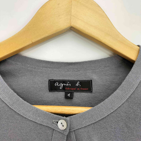 アニエスベー agnes b. FABRIQUE EN FRANCE 前開き カーディガン レディース
