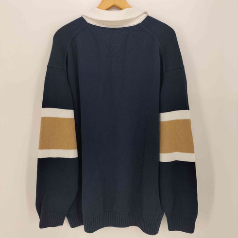 トミージーンズ tommy jeans フロントロゴ コットン ニットポロ メンズ import:XL