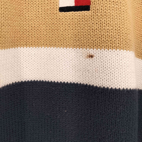 トミージーンズ tommy jeans フロントロゴ コットン ニットポロ メンズ import:XL