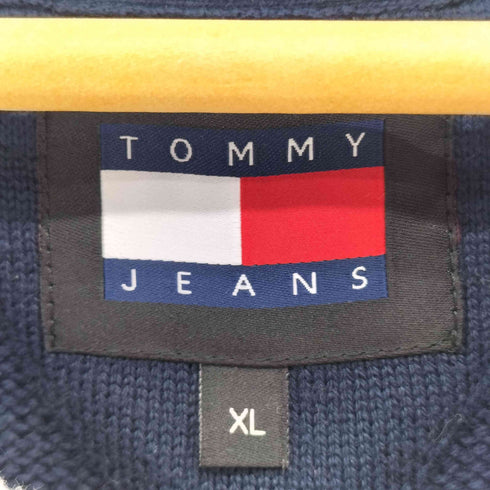 トミージーンズ tommy jeans フロントロゴ コットン ニットポロ メンズ import:XL