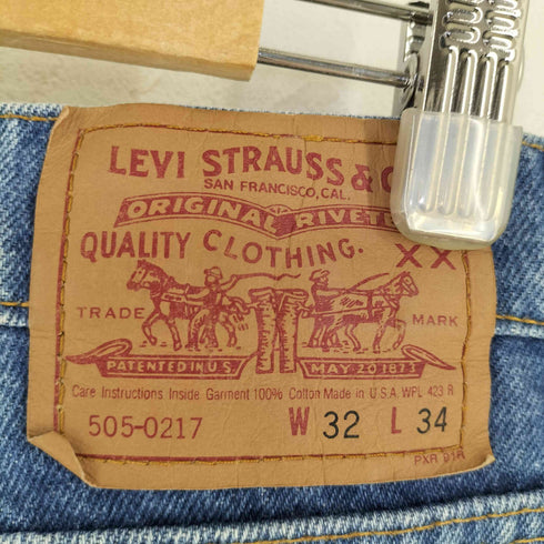 リーバイス Levis 90s USA製 ボタン裏525刻印 505-0217 デニムパンツ メンズ W32