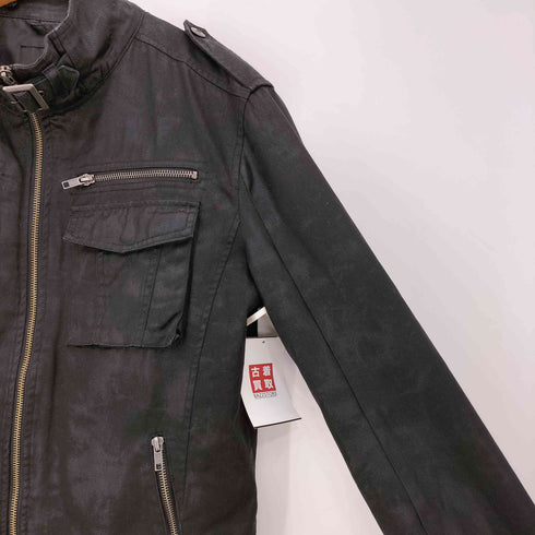 モッシモ MOSSIMO Y2K マルチポケット エポレット付き 八の字ジップ コーティング ジップアップジャケット メンズ import:M