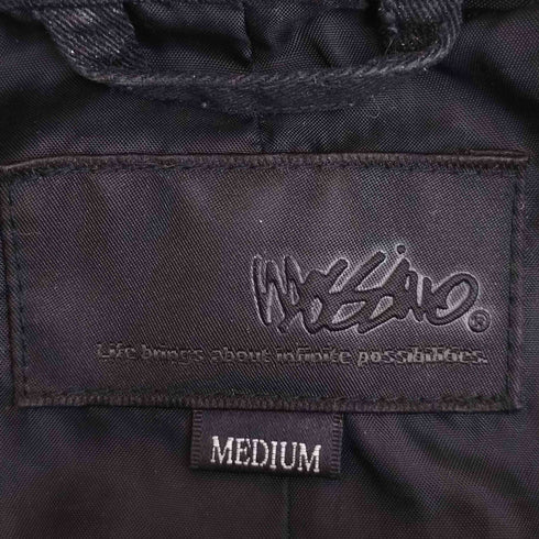 モッシモ MOSSIMO Y2K マルチポケット エポレット付き 八の字ジップ コーティング ジップアップジャケット メンズ import:M
