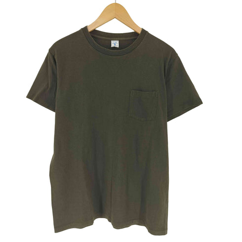 ベルバシーン Velva Sheen USA製 ポケットクルーネックTシャツ メンズ import:M