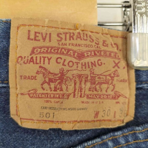 リーバイス Levis 80-90s USA製 ボタン裏524刻印 501 ボタンフライ デニムパンツ メンズ W30