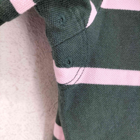 ポロバイラルフローレン Polo by RALPH LAUREN 90s- ワッペン刺繍 ボーダー柄ポロシャツ メンズ S