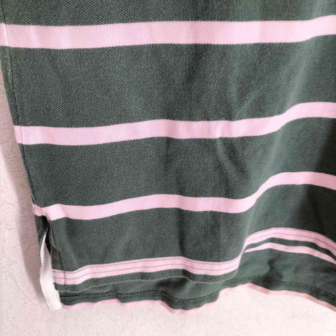ポロバイラルフローレン Polo by RALPH LAUREN 90s- ワッペン刺繍 ボーダー柄ポロシャツ メンズ S