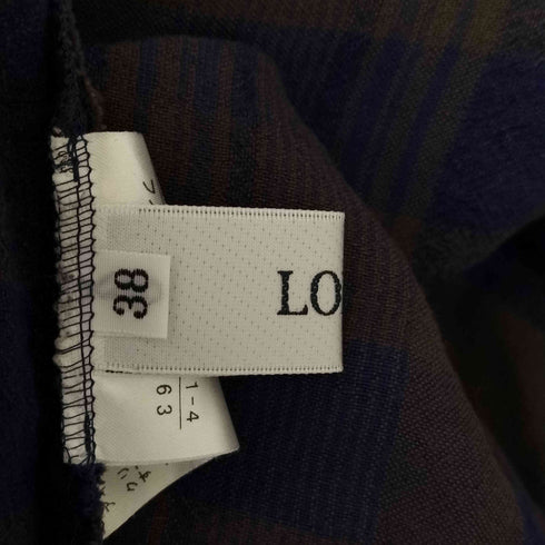 ロワズィール LOISIR レーヨン リネン チェック ワンピース レディース JPN:38