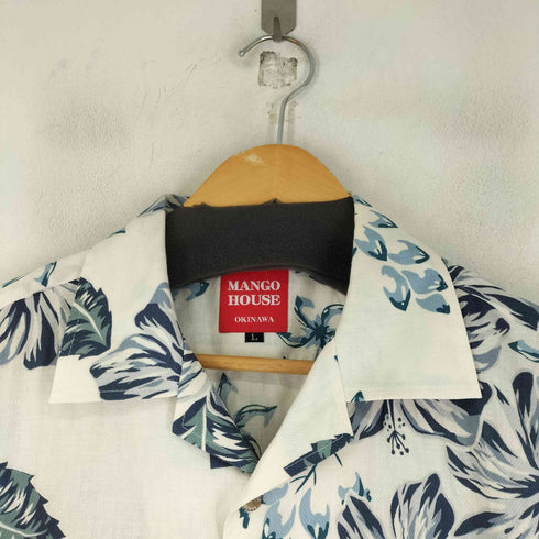 MANGO HOUSE ハイビスカス S/S アロハシャツ メンズ JPN:L