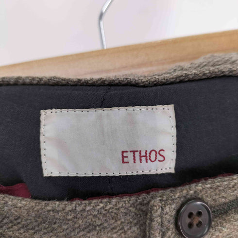 エトス ETHOS ヘリンボーン テーパード パンツ メンズ JPN:M