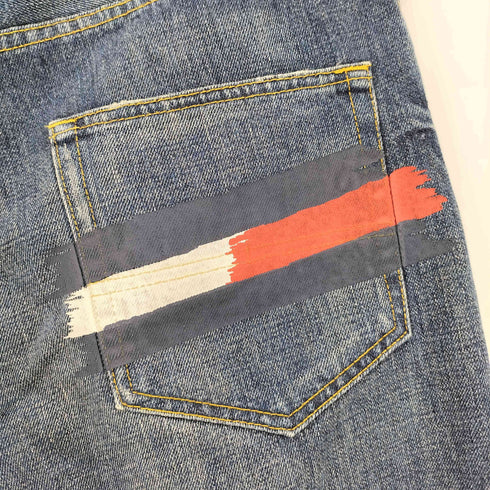 トミー TOMMY ESTABLISHED 1985 バックロゴ デニムショートパンツ メンズ M