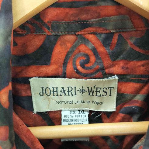 JOHARI WEST 90-00S OLD 総柄 アロハ シャツ メンズ 3XL