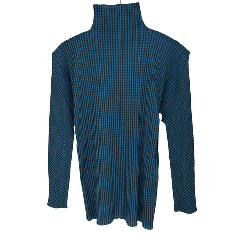 プリーツプリーズイッセイミヤケ PLEATS PLEASE ISSEY MIYAKE 95AW OLD ギンガムチェック プリーツカットソー レディース JPN:4