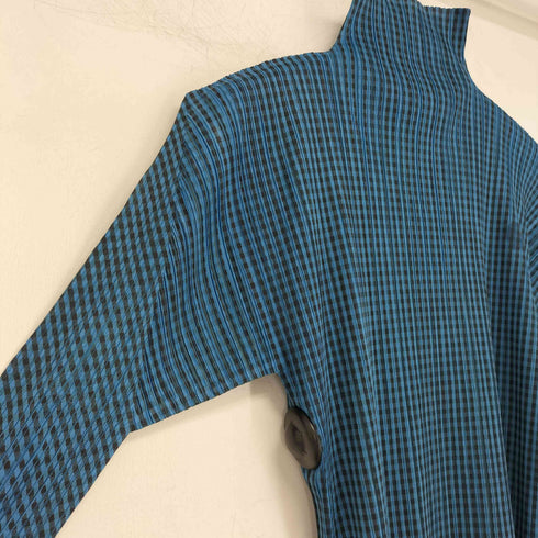 プリーツプリーズイッセイミヤケ PLEATS PLEASE ISSEY MIYAKE 95AW OLD ギンガムチェック プリーツカットソー レディース JPN:4