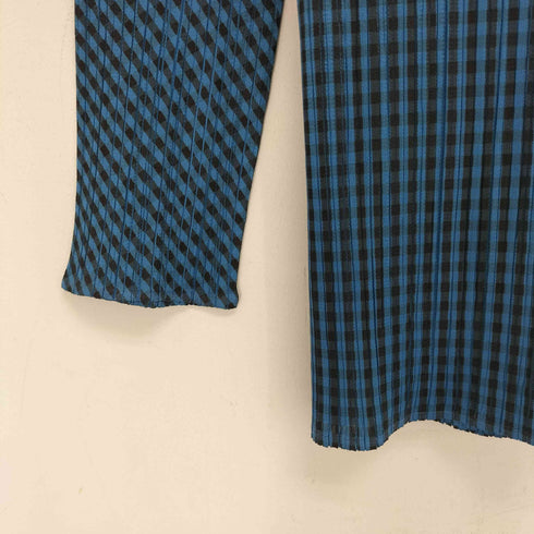 プリーツプリーズイッセイミヤケ PLEATS PLEASE ISSEY MIYAKE 95AW OLD ギンガムチェック プリーツカットソー レディース JPN:4