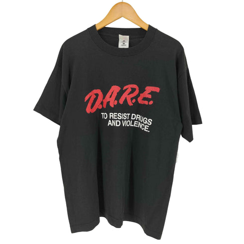 フルーツオブザルーム FRUIT OF THE LOOM 90s ポリスオフィサー 両面プリント メッセージTシャツ メンズ L
