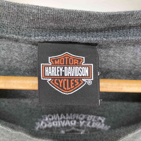ハーレーダビッドソン HARLEY-DAVIDSON 迷彩 カモ 切替 刺繍ロゴ Tシャツ メンズ