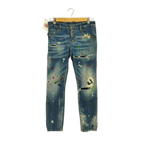 ディースクエアード DSQUARED2 18SS イタリア製 DISTRESSED PRINTED TOMBOY JEANS レディース EUR:36