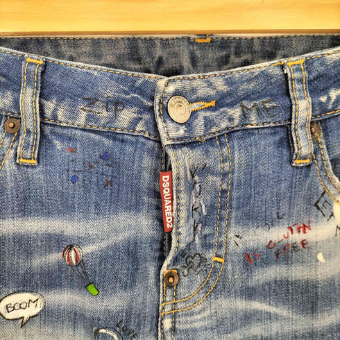 ディースクエアード DSQUARED2 18SS イタリア製 DISTRESSED PRINTED TOMBOY JEANS レディース EUR:36