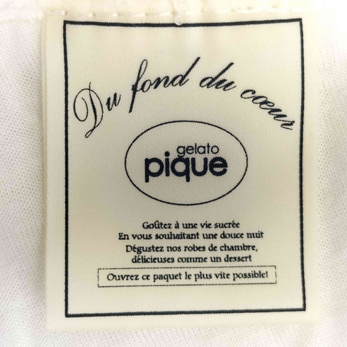 ジェラートピケ gelato pique もこもこ ボーダー 半袖 ワンピース レディース ONE SIZE