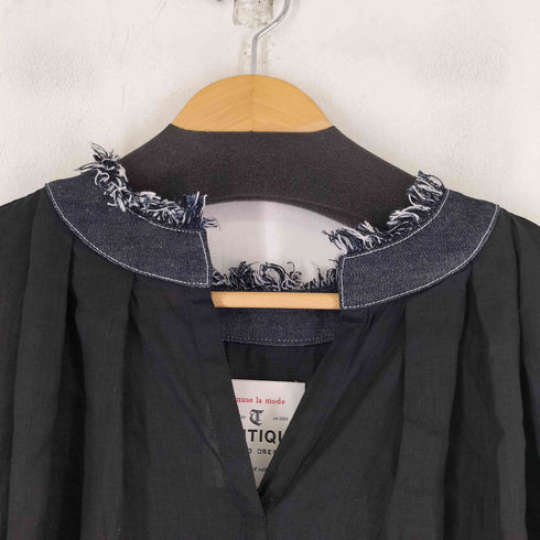 BOUTIQUE TOKYO DRESS デニム切替 リネンワンピース レディース