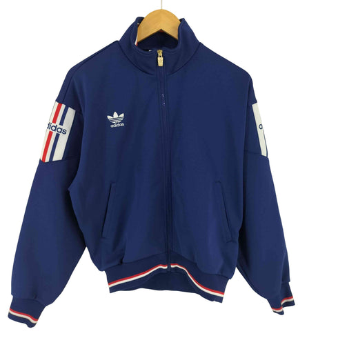 アディダス adidas 90S デサント製 日本製 トレフォイル刺繍 トラックジャケット メンズ import:L