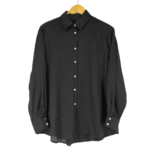ザラ ZARA L/S サテンシャツ レディース import:M