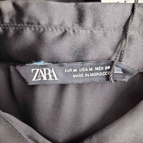 ザラ ZARA L/S サテンシャツ レディース import:M