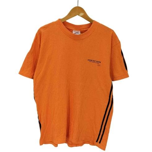 ユナイテッドスポーツ UNITED SPORTS 80-90S ボディ USA製 サイドストライプ S/S Tシャツ 裾袖 シングルステッチ メンズ import:L
