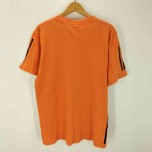 ユナイテッドスポーツ UNITED SPORTS 80-90S ボディ USA製 サイドストライプ S/S Tシャツ 裾袖 シングルステッチ メンズ import:L