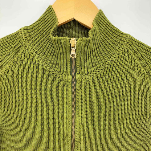 ボスヒューゴボス BOSS HUGO BOSS リブ編み ダブルジップ ドライバーズニット レディース import:XS