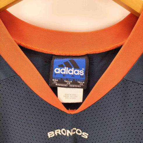 アディダス adidas TEAM 90-00S パフォーマンスロゴ ナンバリング 80 Vネック メッシュ S/S ゲームシャツ メンズ import:XL