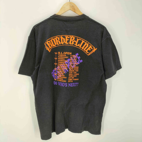90-00S 両面 プリント バイク 企業ロゴ Tシャツ メンズ