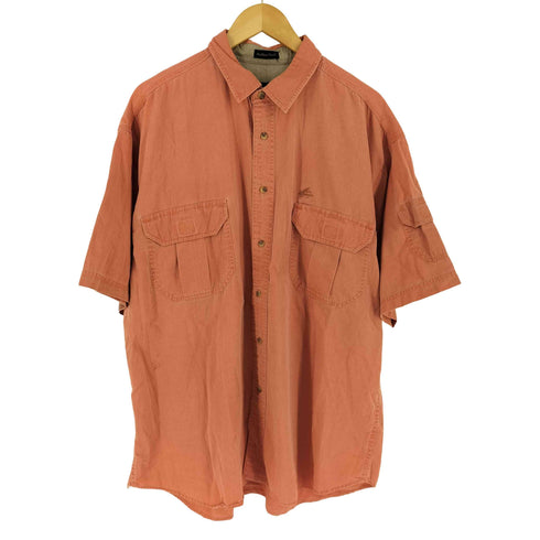 エディーバウアー Eddie Bauer 80s 黒タグ Rufton Twill フィッシングシャツ メンズ XL