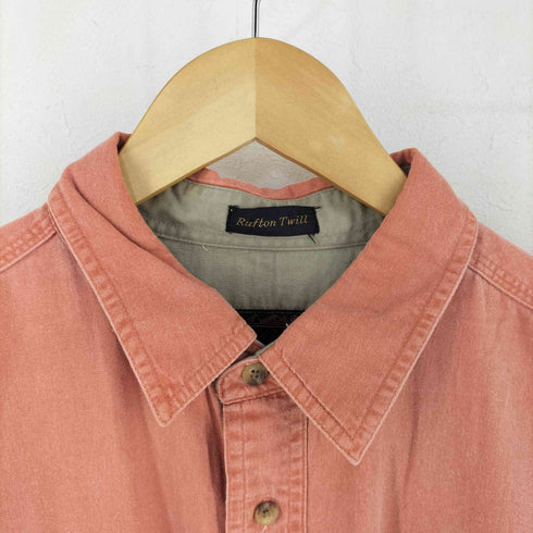 エディーバウアー Eddie Bauer 80s 黒タグ Rufton Twill フィッシングシャツ メンズ XL