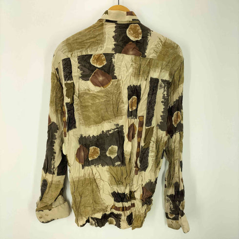 YVES DORSEY ビスコース レーヨン 総柄 L/S シャツ メンズ 3