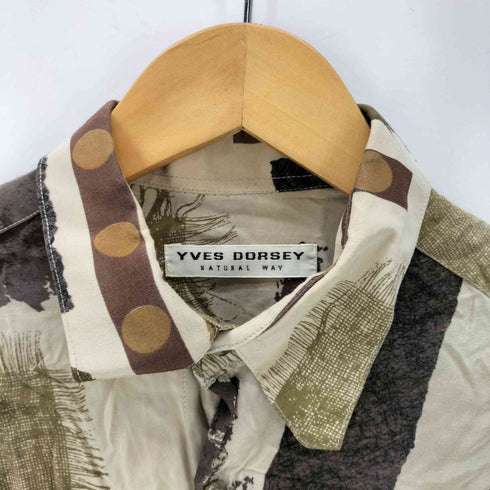 YVES DORSEY ビスコース レーヨン 総柄 L/S シャツ メンズ 3