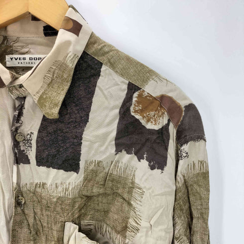 YVES DORSEY ビスコース レーヨン 総柄 L/S シャツ メンズ 3