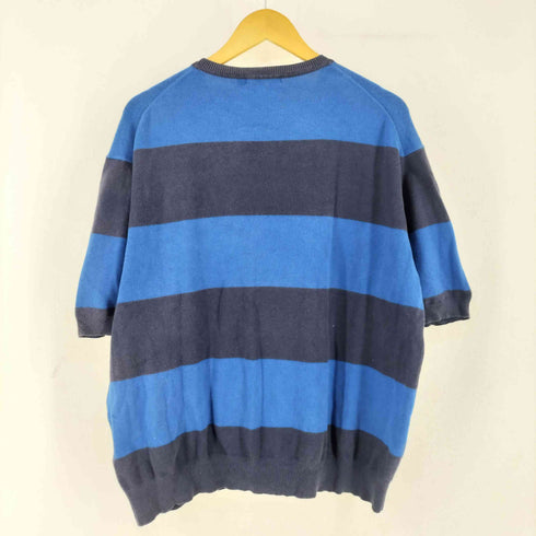 ノーティカ NAUTICA コットンポリ クルーネックS/S ボーダーニット メンズ JPN:M